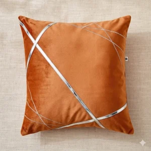 Corsica Gleam Lace Applique Filled Cushion