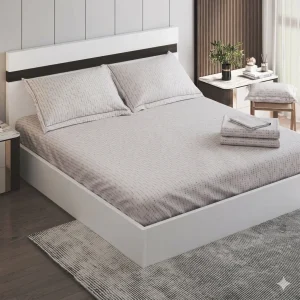 Oxford Pixel Cotton 200TC Geometric Print 3Pcs Super King Bedsheet Set